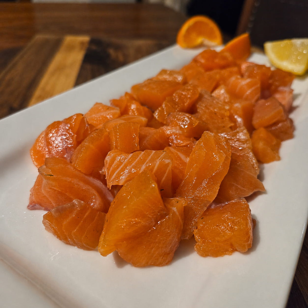 Salmón Ahumado en Frío - Dados 200 g